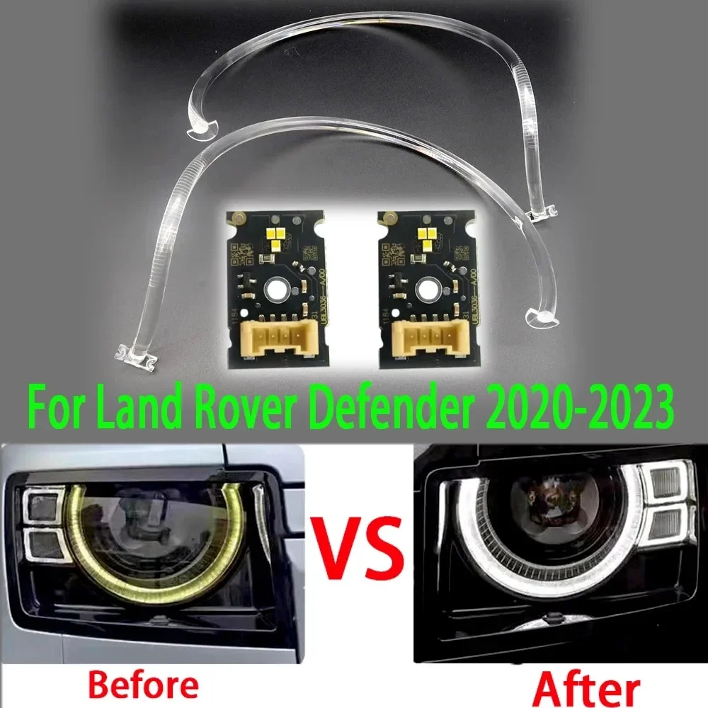 

For Land Rover Defender 2020 2021 2022 2023 DRL Board Car DRL Headlight Light Guide Strip Daytime Running Light Tube Bar New