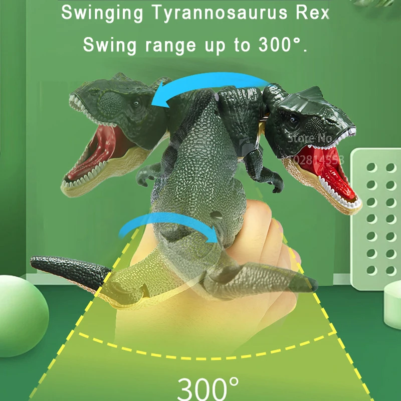 Swinging Dinosaur T-rex Toy Creative Telescopic Spring Dino Fidget Christmas Gifts Children Decompression for Kids Battery-free