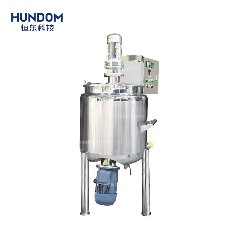 Sanitary Stainless Steel Liquid Gel Mix Tank Salad Dressing Making Machine Guar Gum Xanthan Gum Cool Heat Jacket Mix Equipment