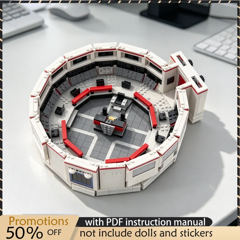 1574PCS MOC Sci Fi Spaceship Command Bridge Scene Display Model Building Blocks DIY Assembly Toy Adult Collector Collection Gift
