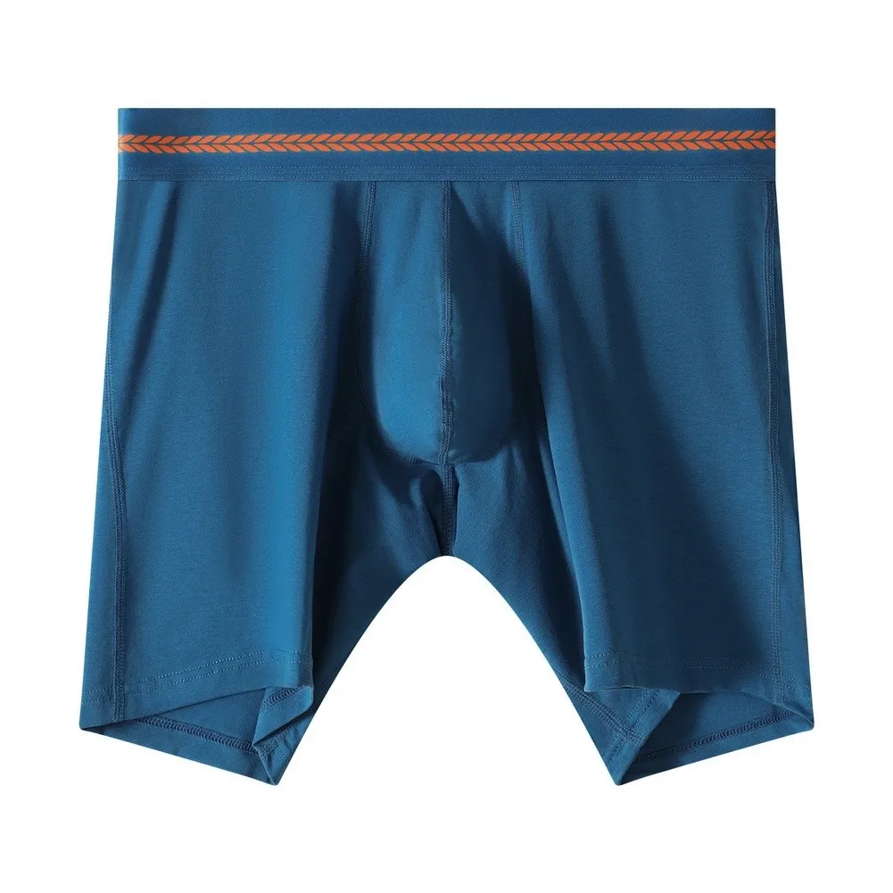 Men Anti-Wear Leg Boxer Shorts Middle Waist Bulge Pouch Sports Underwear Trunks Sexy Boys Thin Flat Corner Panties