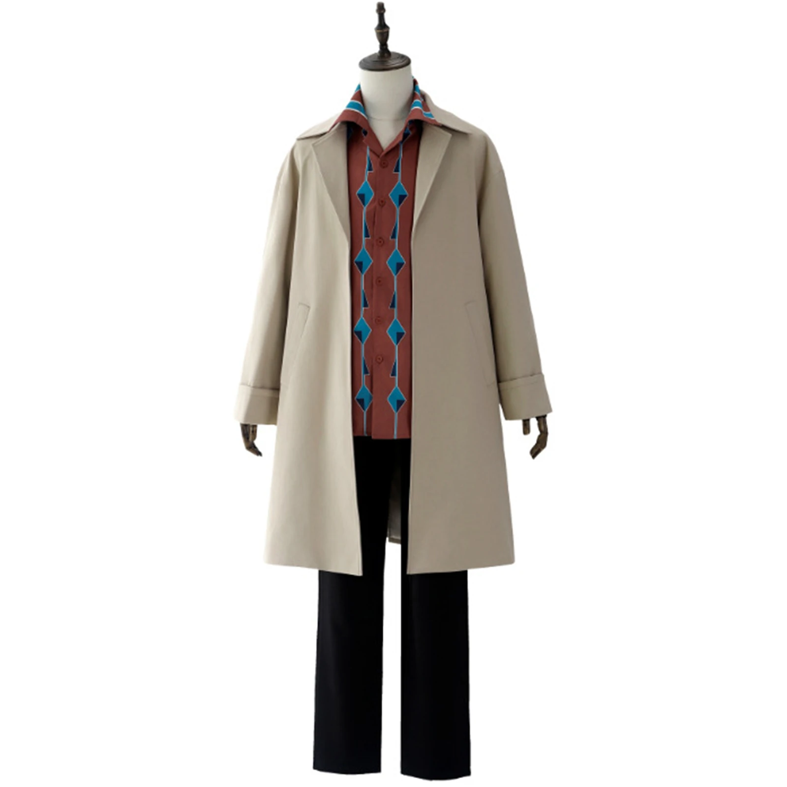 أزياء ناجومو يويتشي للرجال أزياء ساكاموتو التأثيرية باروكات الأيام عباءة قميص وسراويل موحدة بدلة الهالوين وحفلات الكريسماس #1