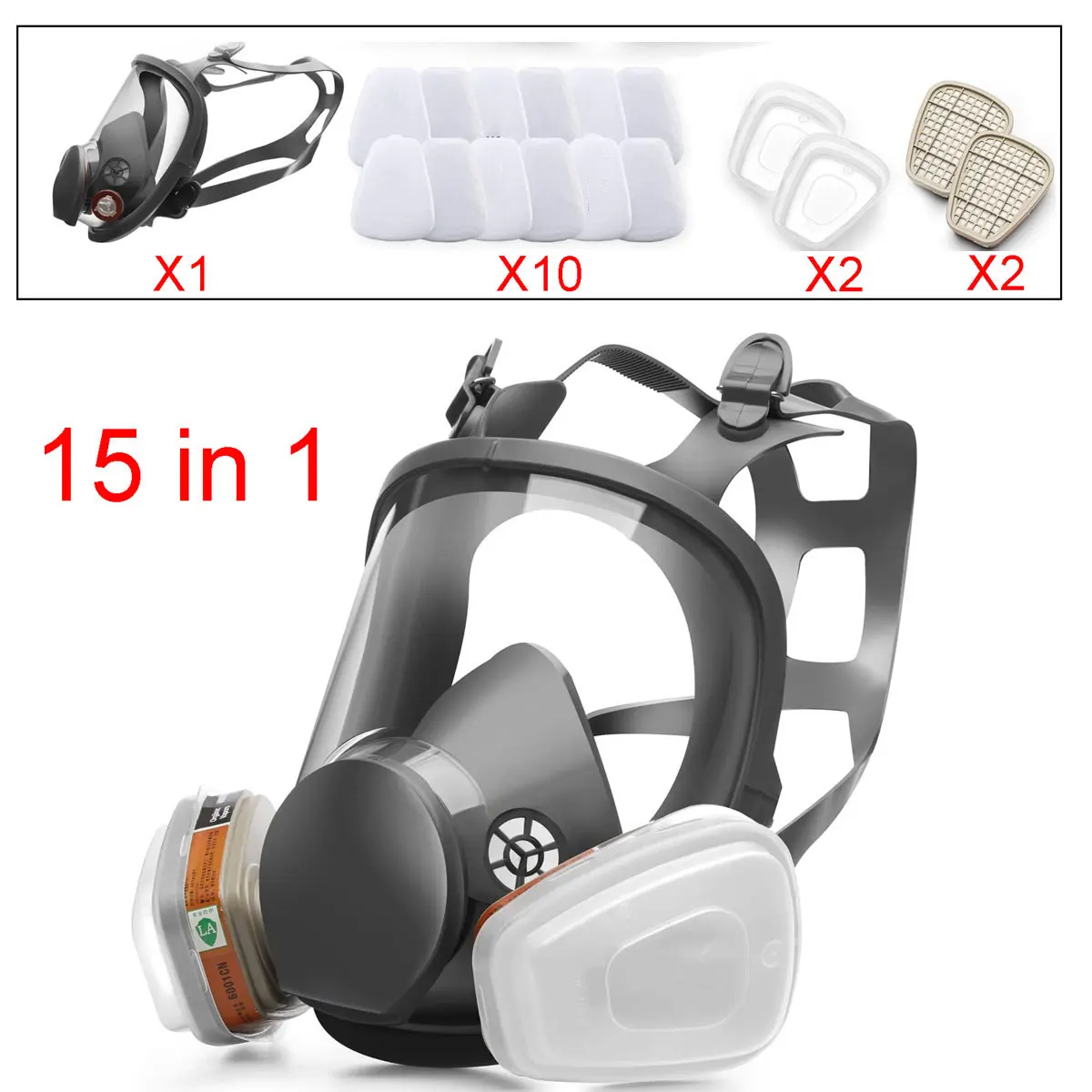 Anti-condens 6800-gasmasker Industrieel schilderen Spuiten Ademhalingsapparaat Veiligheid Werkfilter Stofdicht Volledige gezichtsformaldehydebescherming