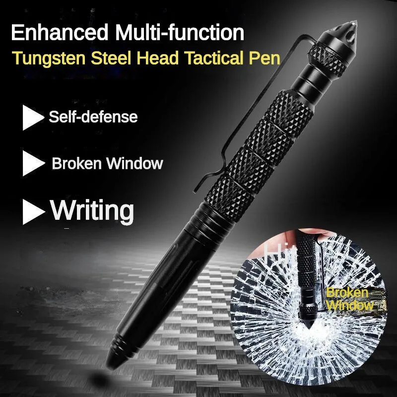 Multi Functional Tactical Pen High Quality Aluminum Anti Skid Self DEFENCE Ballpoint Pens Office Accessories School Supplies