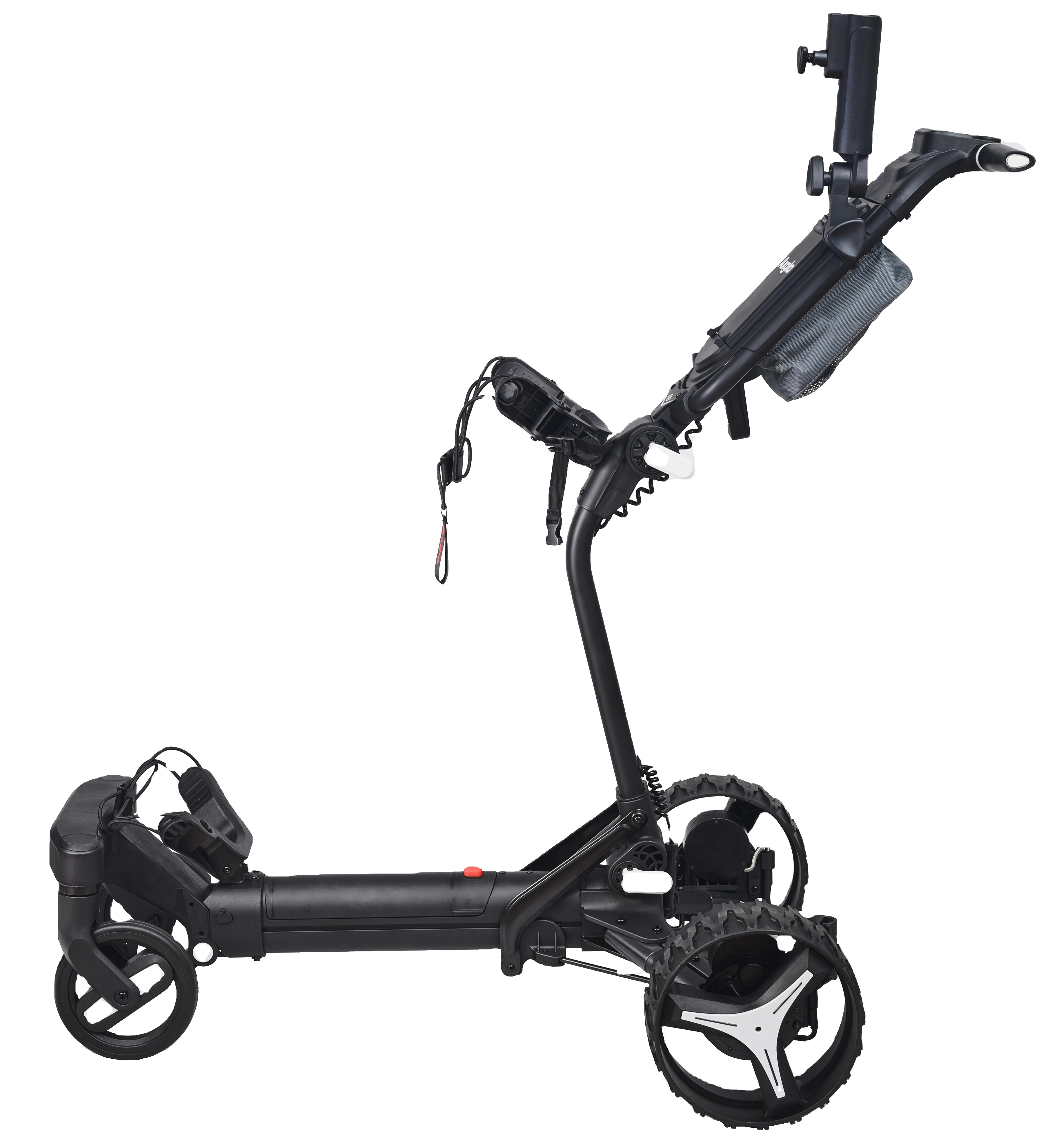 New Design Electric Golf Push Cart Foldable Lightweight 4-Wheel Golf Trolley With Remote Control Follow-me