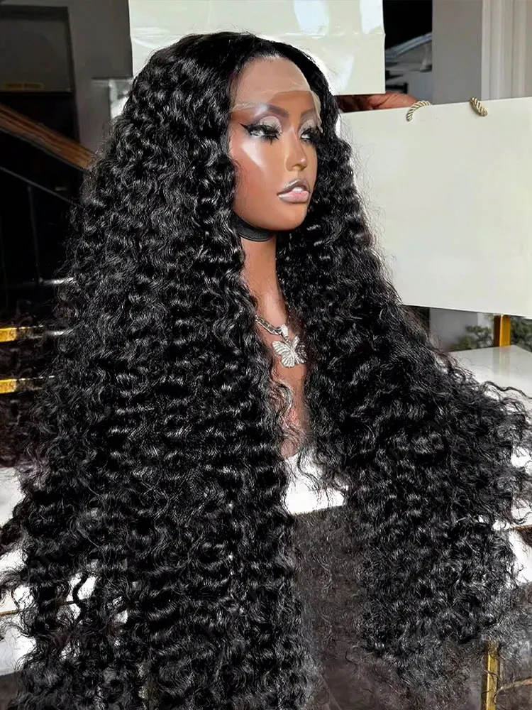 250% densità 42 pollici onda profonda 13x4 hd anteriore del merletto parrucca dei capelli umani 5x5 gluless onda profonda parrucca dei capelli umani prepizzicata per la donna