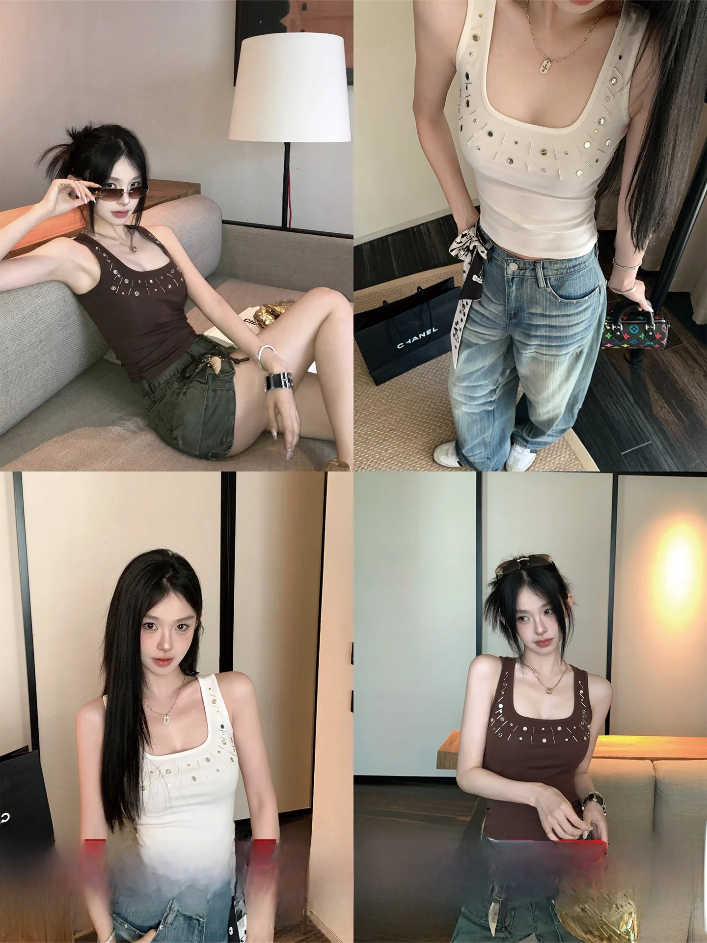 

Вязаный жилет Millennium Focus Okaaay Svel U-Ne с металлическим декором, женская модная летняя верхняя одежда с дизайнерским акцентом