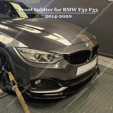 BMW 4 시리즈 F32 2도어 쿠페 2014-2020 스포일러 스플리터 디퓨저 바디 키트 튜닝 ABS 카나드 프로텍터용 자동차 앞 범퍼 립