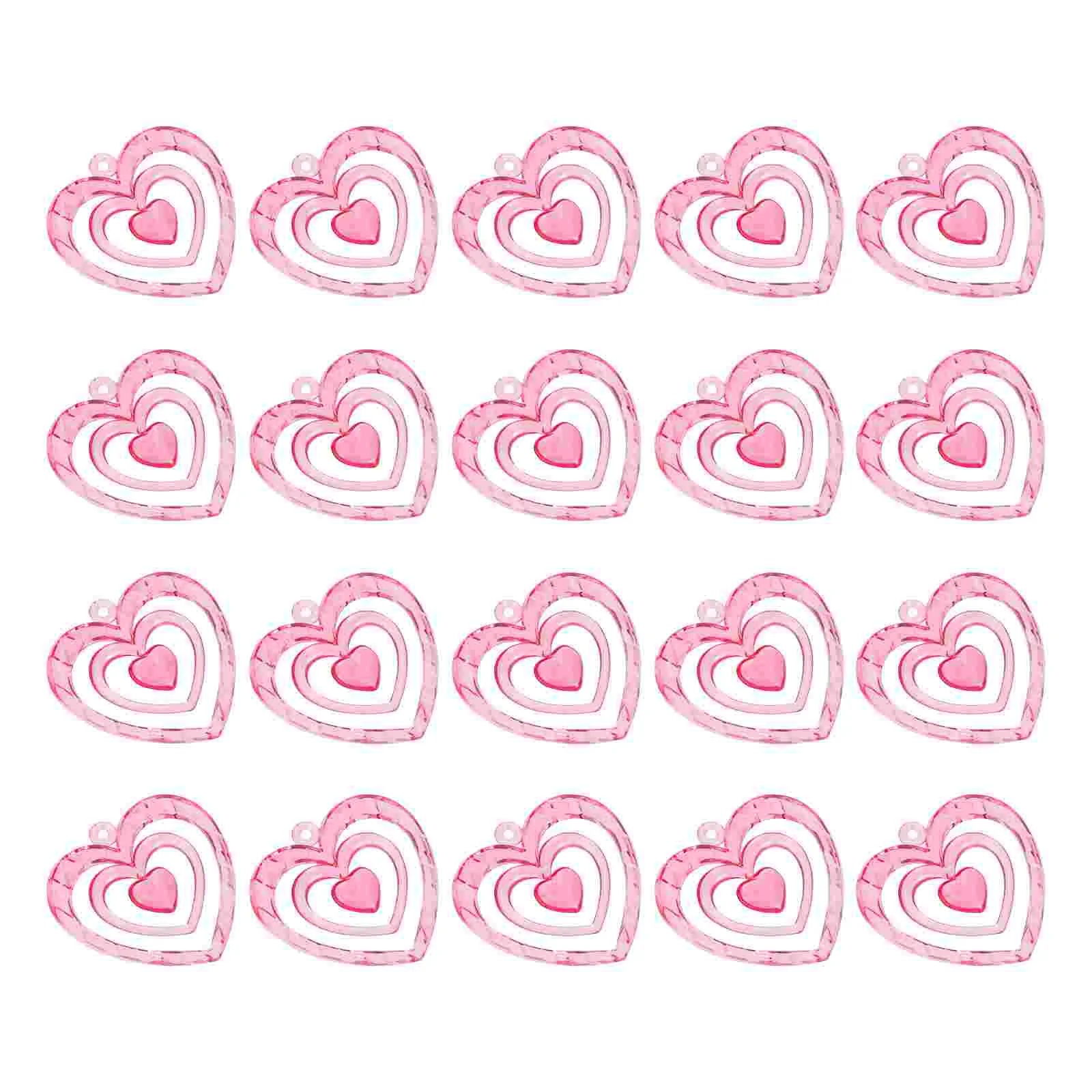

20 Pcs DIY Wind Chime Ornaments Locket Heart Handicraft Accessories Pendants Commemorate Pp Hanging Decors Spinners