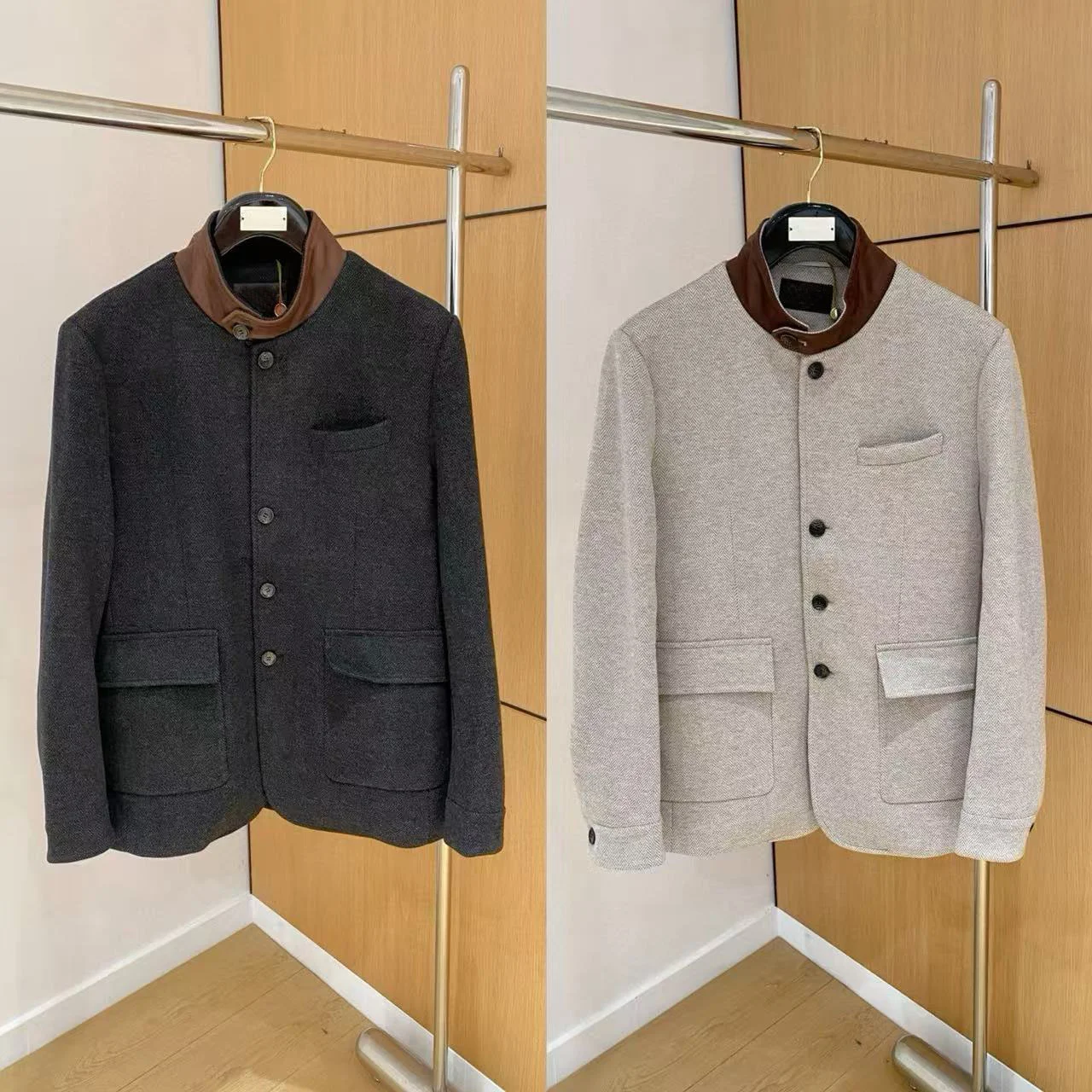 

Italian men's fall and winter new style fashionable casual stand-up collar jacket for men - simple and versatile outerwear