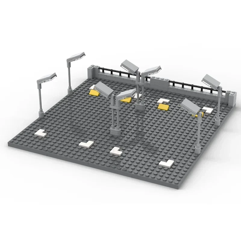 MOC-Construindo Tijolos De Velocidade Campeão Garagem Cidade Modelo De Estacionamento, Tecnologia Blocos Modulares, Brinquedo De Construção, Conjunto De DIY, Montagem Presentes