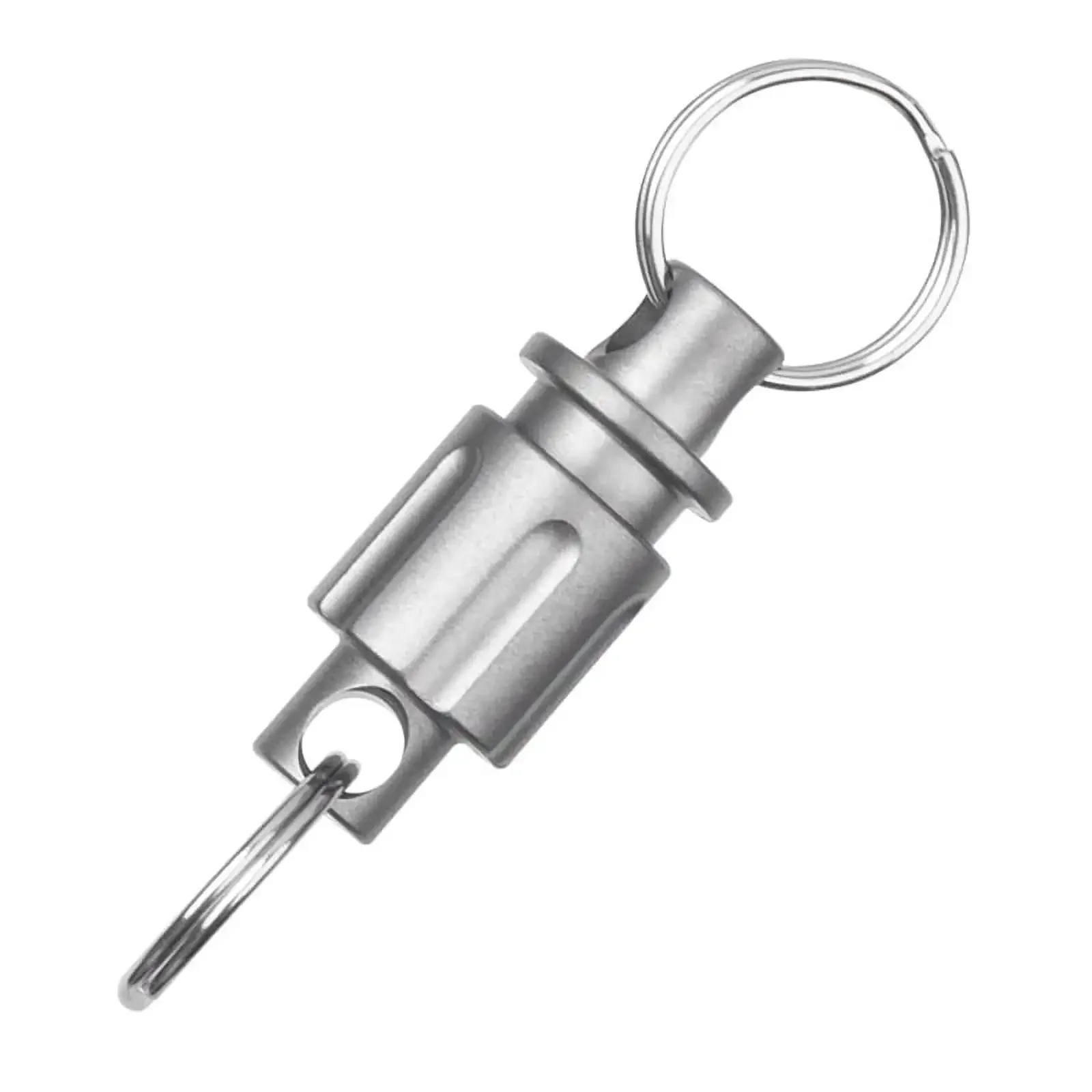 FEGVE Titanium Quick Release Keychain, Detachable Double-End Swivel Key Chain Connector Kit Heavy Duty Car Key Clip