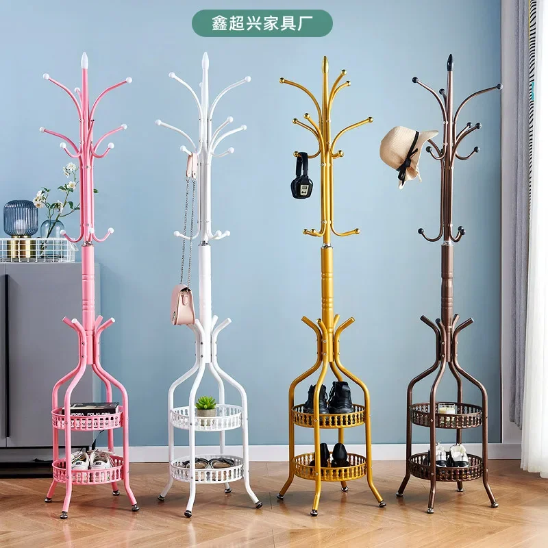 Simple Coat Rack Household Bedroom Hanging Bag Rack Living Room Balcony Hanging Clothes Wholesale Wrought Iron Drying Rack