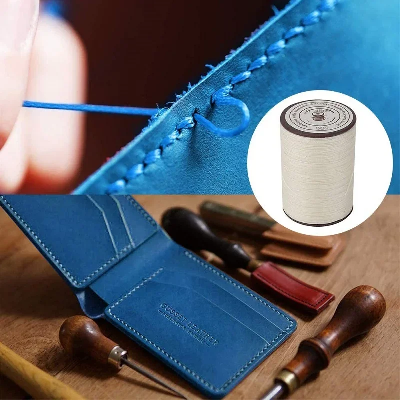 Round Leather Sewing Wax Thread Cord Handwork Knitting Craft Wax Thread for Leather DIY Project Necklace Bracelet Round 63Colors