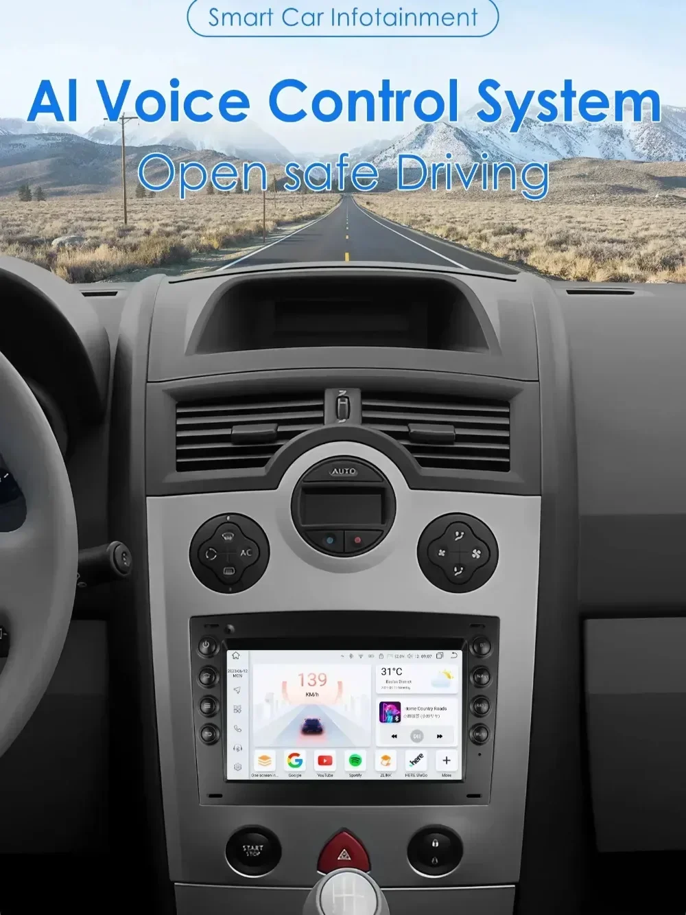 Radio samochodowe Android dla Renault Megane 2 2002-2009 Radio samochodowe multimedialne odtwarzacz wideo GPS Stereo Carplay DSP 2din Head Unit 7862