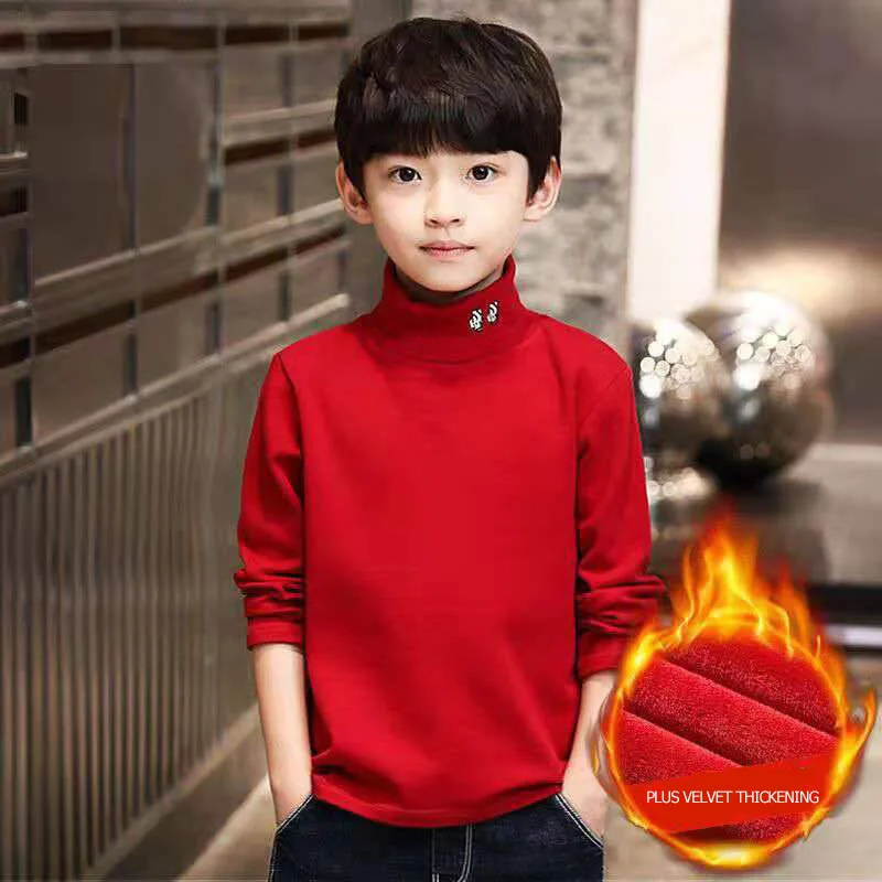 2023 Children\'s Sweater High-neck Sweatshirts for Boys Clothes Girls Turtleneck Clothing Knitted Sweater for 4 6 8 10 11 12 Year