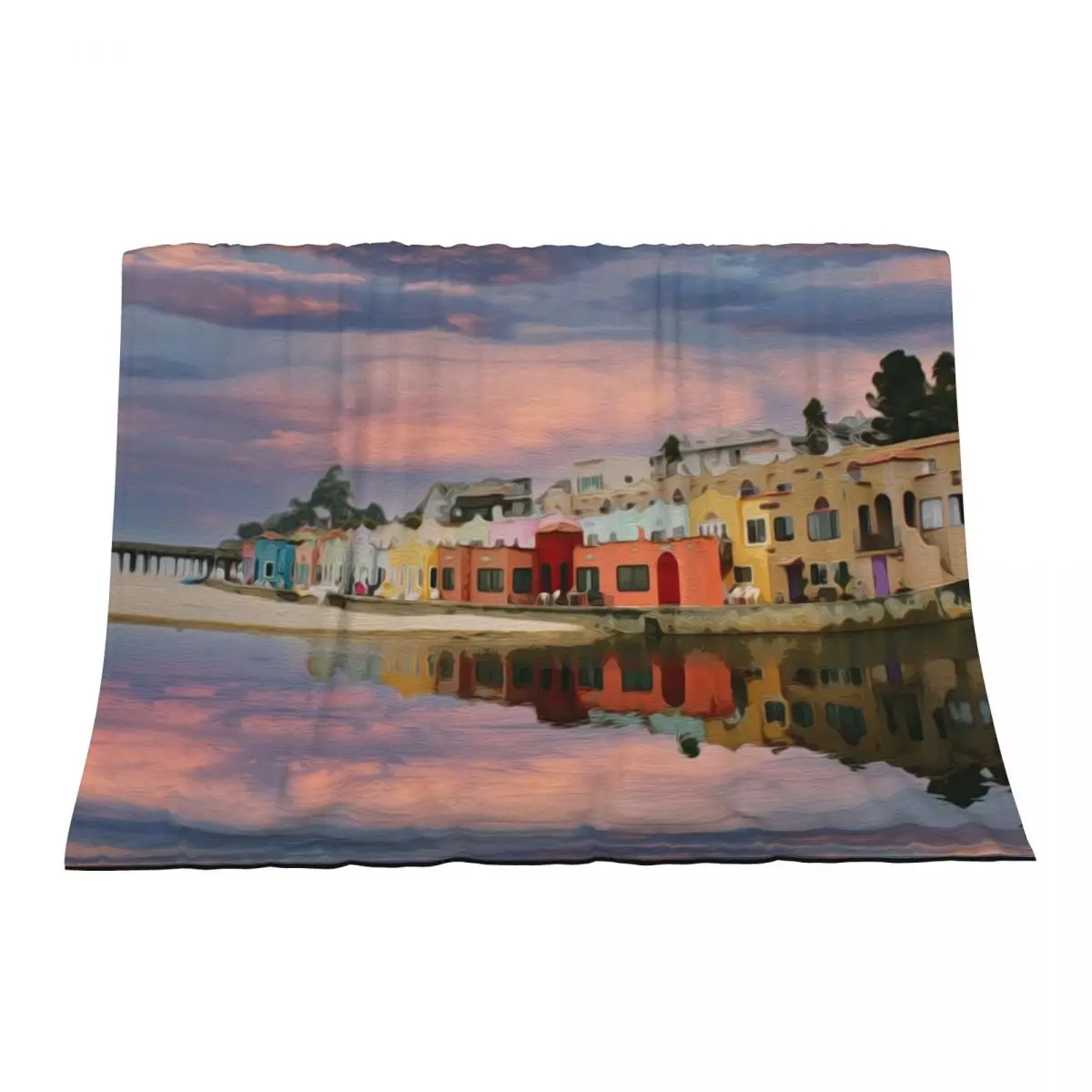 

COLORS IN CAPITOLA Throw Blanket for sofa Luxury Brand Loose Travel Blankets