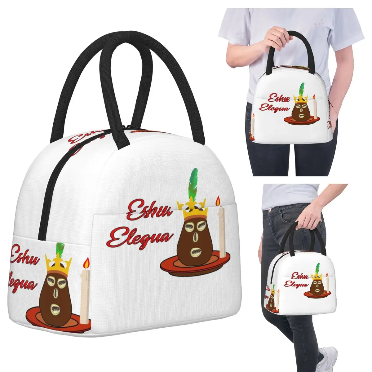 

Сумки для обеда Eshu Eleggua, изолированная коробка для бенто, портативная сумка для обеда, герметичные сумки для пикника, термосумка для женщин, детей, школы