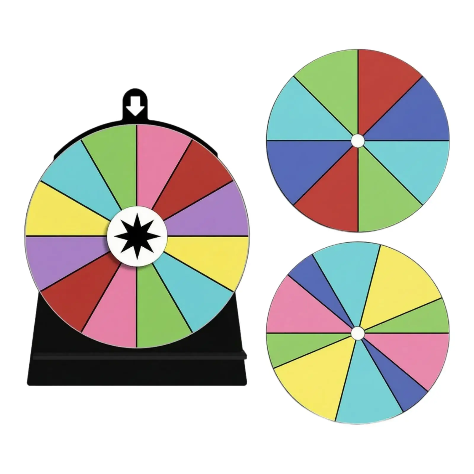Acrylic Spinner Wheel for Custom Game Rules with Erasable Panels and Pointer for Home Gatherings and Events