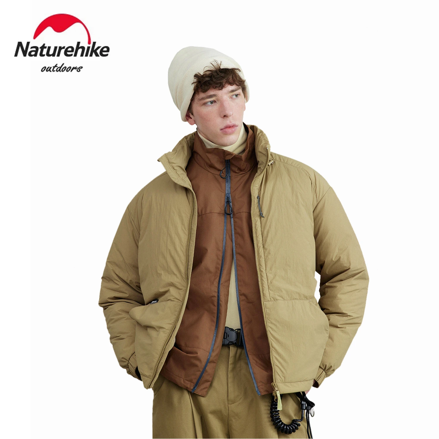 Naturehike Winter Outdoor Super light down Jacket Men Solid color ultra-light coat windproof warm outwear Slim ski Hiking Jacket