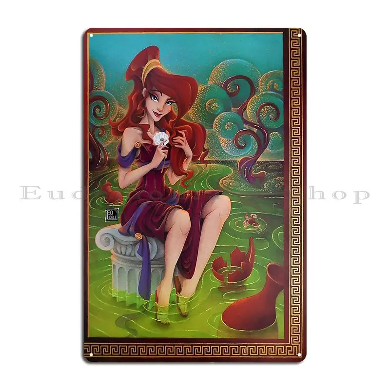 Megara Damsel In Distress Metal Plaque Cinema Living Room Garage Garage Iron Tin Sign Poster