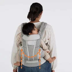 Breeze-Baby Electrolux en maille respirante avec soutien lombaire amélioré et flux d'air, toutes les positions de transport, 7-45 lb