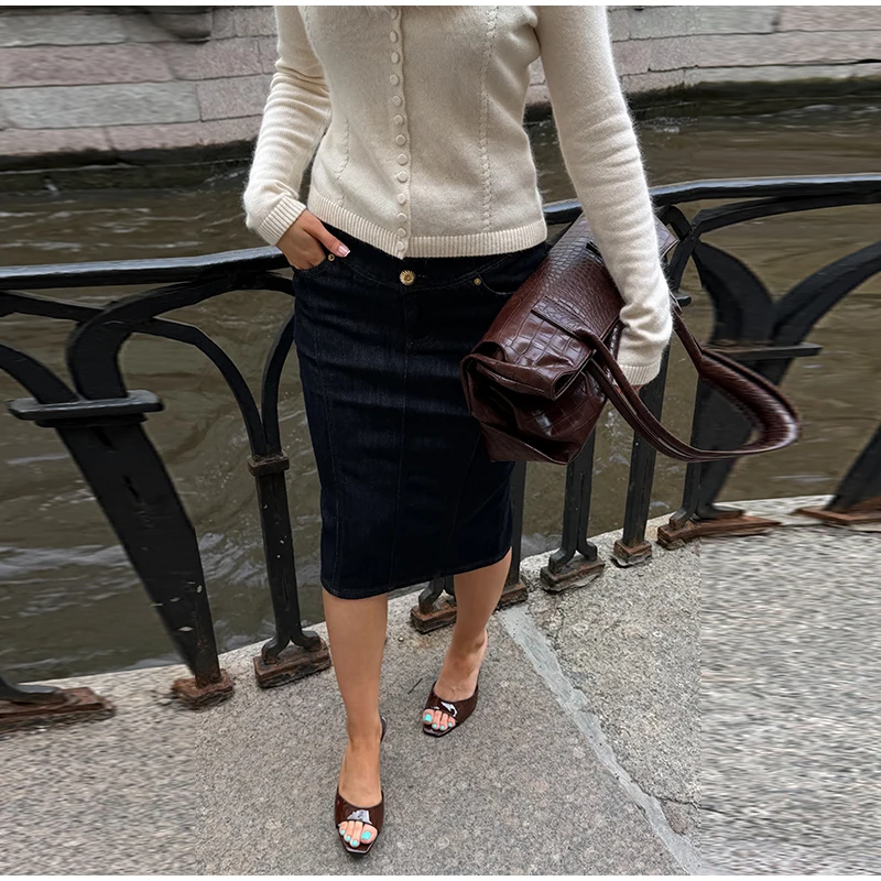 Cable Knit Cardigan with Faux Fur Collar — product details 40