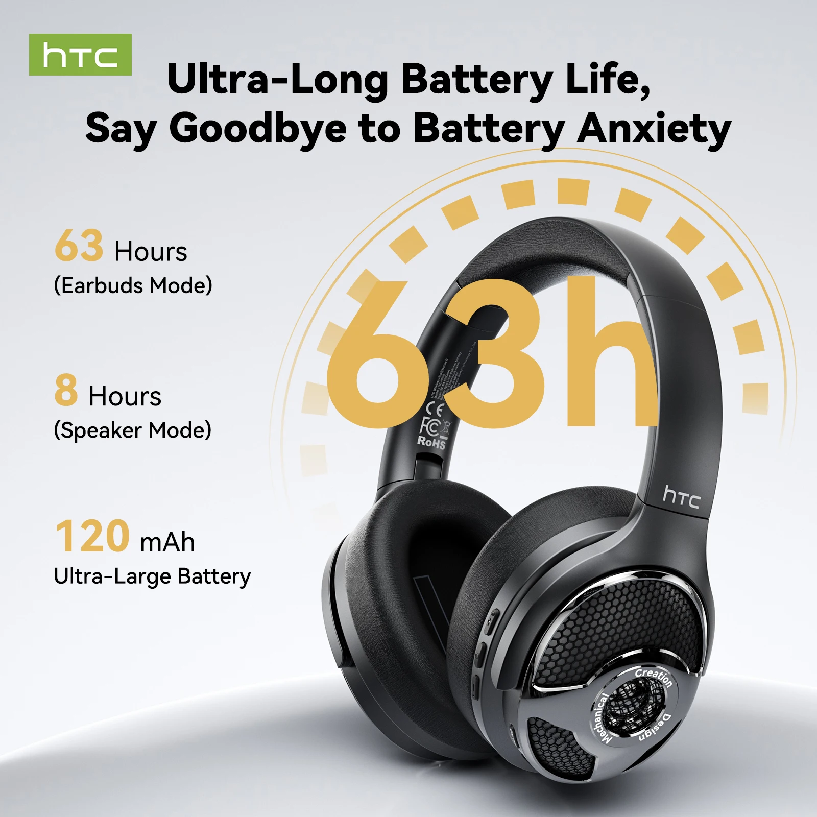 NOUVEAU 2026 HTC HP09 Écouteurs Bluetooth TWS sans fil, son stéréo HiFi, réduction de bruit ENC, contrôle tactile, micro