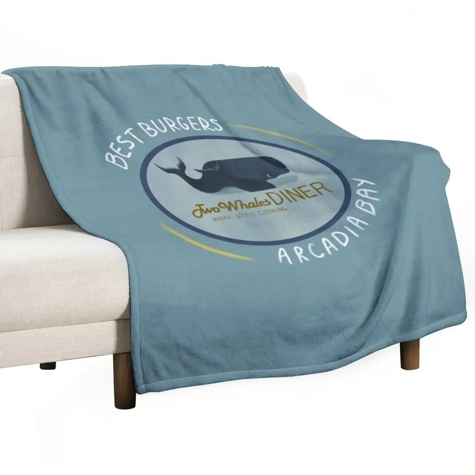 Two Whales Diner Tee (lighter) Throw Blanket Decorative Throw for sofa Loose funny gift Quilt Blankets