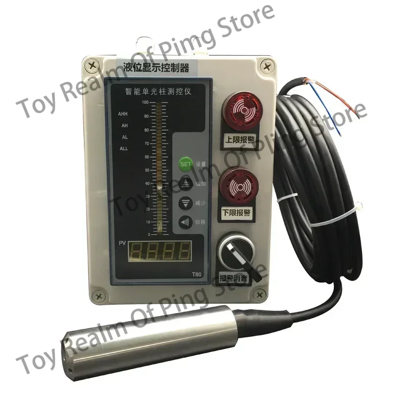 

Water Level Display Controller Input Type Liquid Transmitter 4-20mA Fire Tank Gauge Sensor Probe