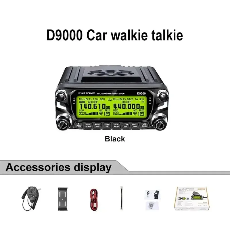 

Top! D9000 Car walkie talkie Radio Station 50W UHF/VHF 136-174/400-520MHz Two way radio Ham HF Transceiver