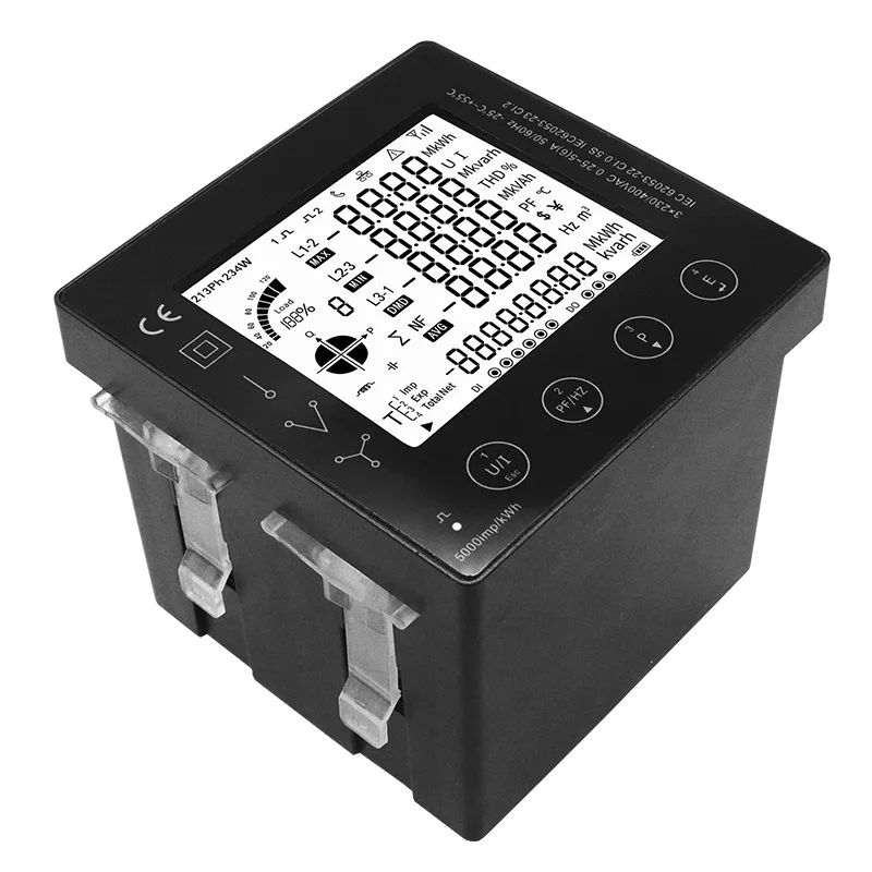 Imagem -04 - Painel de Alimentação Multifuncional Medidor de Energia Inteligente Trifásico Transformador de Corrente Conexão ct 96*96 mm Rs485 Modbus Pac5000