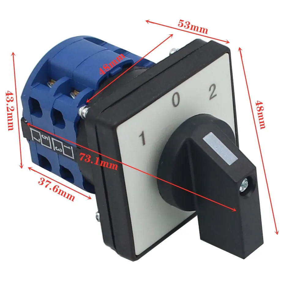 LW28-20 LW26-20  series Electric 2/3/4 Position 8 Terminals Rotary Cam Changeover Switch with Screws Useful Tool 660V 20A