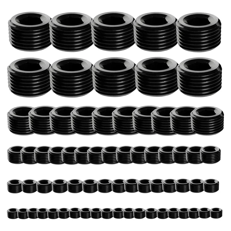 AAAC-Pipe Plug Fitting، 1/8 1/4 3/8 1/2 3/4In ذكر داخلي عرافة الموضوع المقبس وصلة أنابيب تركيب مجموعة متنوعة