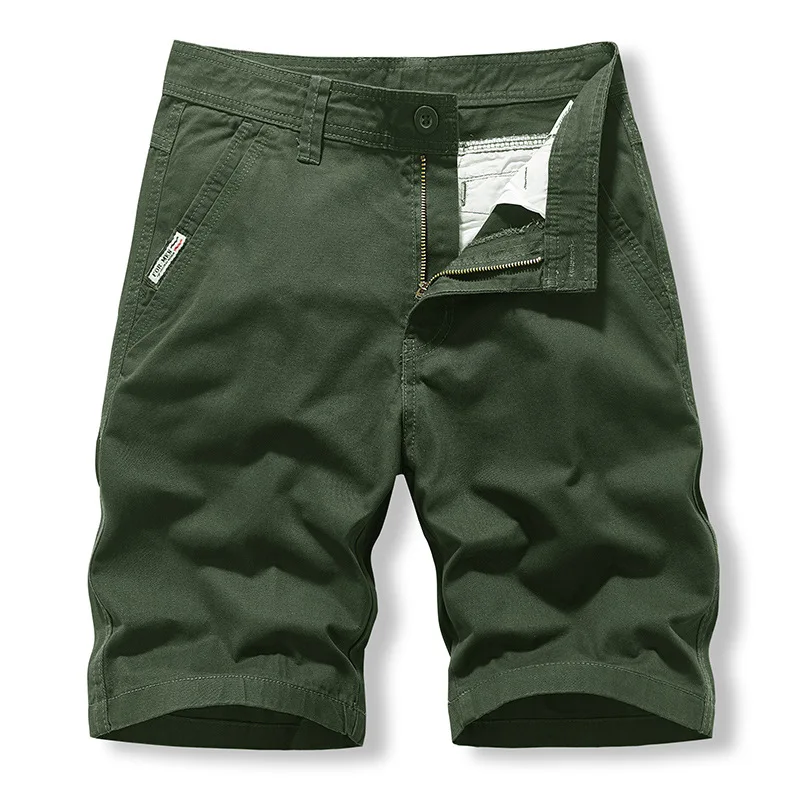 

Летние мужские повседневные шорты с несколькими карманами, однотонные хлопковые шорты-карго, дышащие спортивные мужские рабочие шорты для повседневного использования на открытом воздухе