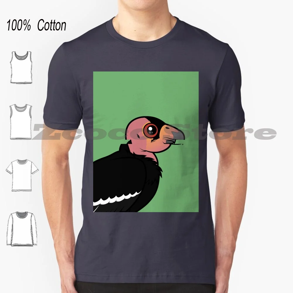 

Cute Cartoon California Condor By Birdorable 100% Cotton Men And Women Soft Fashion T-Shirt Cute Cartoon Bird California Condor