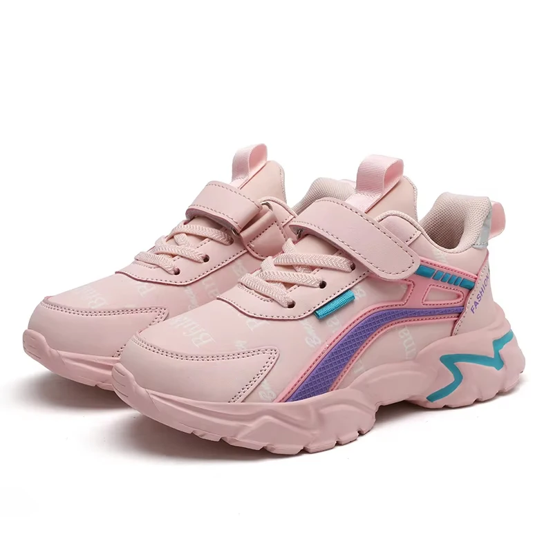 Kinder Casual Rosa Mädchen Lederschuhe Mode Für 7-15y Leichte Laufen Junge Studenten Kinder Sport Mädchen Schuh NBGAGA