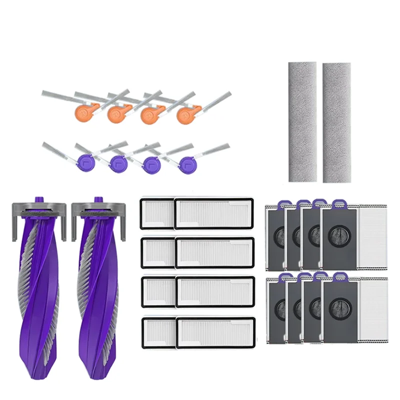 

A23F-Сменный комплект аксессуаров для пылесоса — основной ролик, боковая щетка, мешок для пыли и фильтрующая ткань для швабры, подходит для Narwal Flow