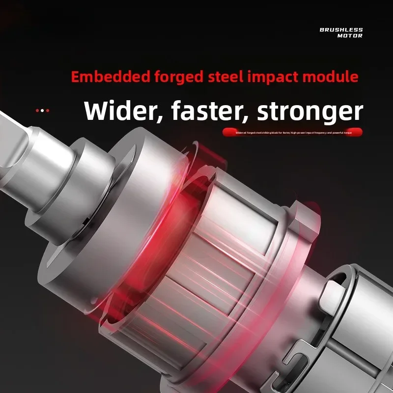 

Бесщеточный электрический ключ 2025, перезаряжаемый ударный гайковерт, литиевая батарея с высоким крутящим моментом, авторемонт