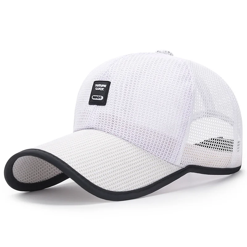 Extra Long Brim Mesh Back Baseball CapsBreathable Full Mesh Baseball Cap Quick Dry Running Hat Lightweight  Sports Hat