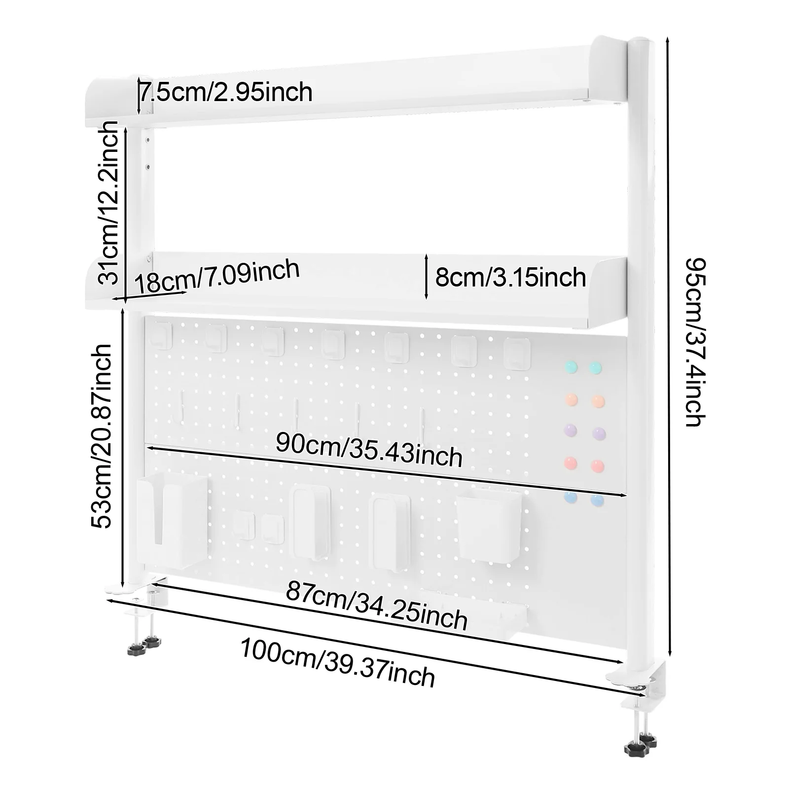 رف الكتب المكتبي متعدد الأغراض، منظم المكتب على سطح الطاولة، مشبك على رف الكتب، منظم المكتب