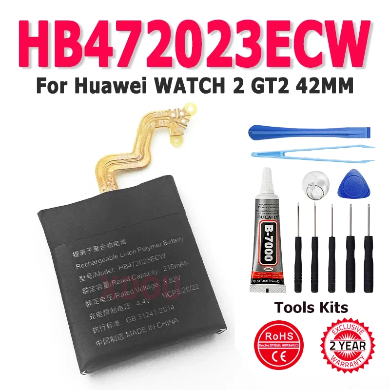 NEW HB532729ECW Battery for Huawei Watch GT2 GT 2 Pro 46MM HB472023ECW For Huawei WATCH 2 GT2 42MM + ToolS