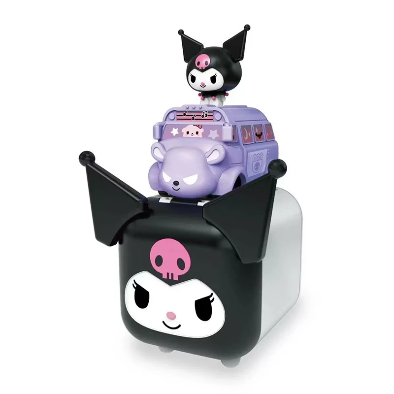 Sanrio Riding Family 헬로 키티 쿠로미 멜로디 자동차 만화 캐릭터 수제 장식품 어린이 장난감 생일 선물