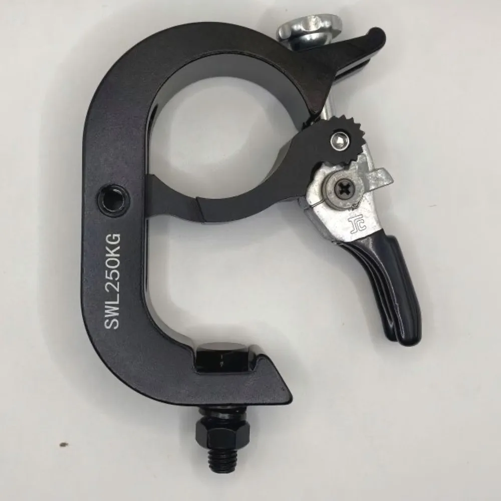250KG Mounted Clamp Aluminum Truss 44-52mm Tube Fast Lock Adjustment Quick Release Clamp Lighting Setup For Stage Audio Fixtures