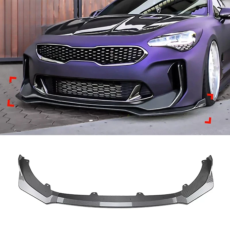 

Передний спойлер-сплиттер для бампера автомобиля Stinger 2018-2022, пластиковый обвес, внешние аксессуары