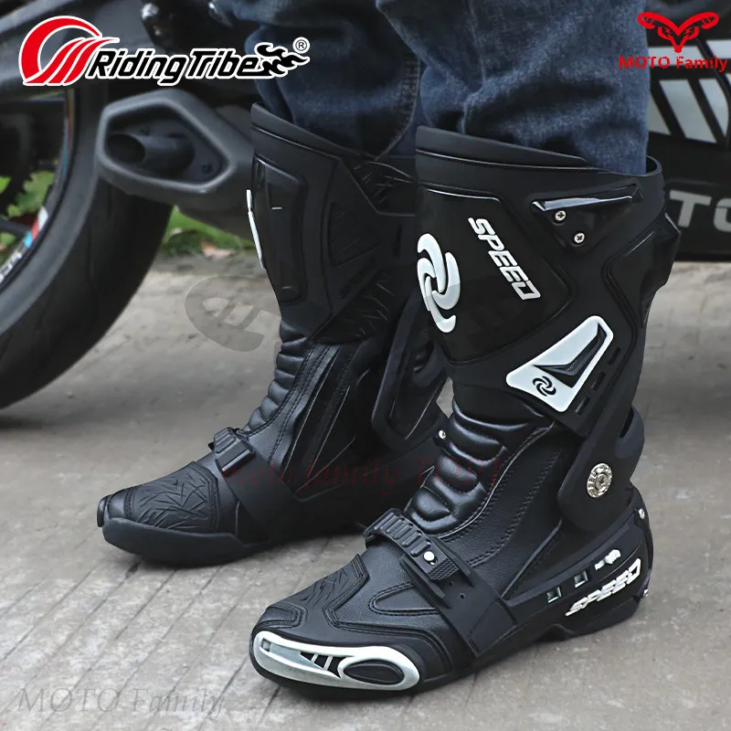 Summer motorcycle riding boots breathable anti-drop knight racing shoes off-road long-distance cycling boots
