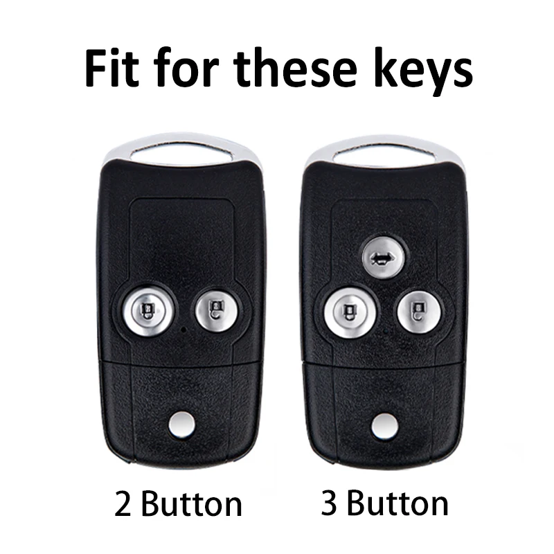 2/3Button for Honda Civic IX Pilot Accord 8 CRV Jazz HRV Key Fob Cover Keyless Key Holder Protector for ACURA MDX TL TSX ZDX RSX