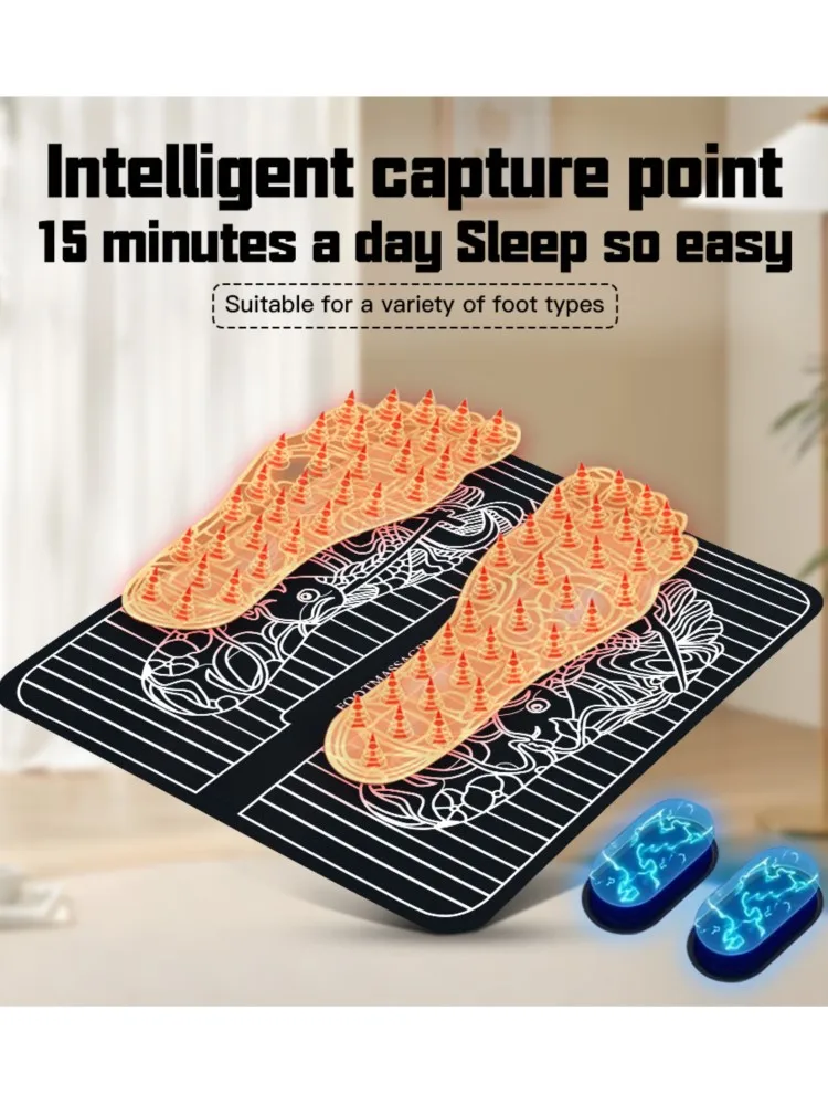 Masseur de pieds intelligent EMS – Coussin d'impulsion électrique avec stimulateur à microcourant pour soulager la douleur des pieds et le fitness musculaire