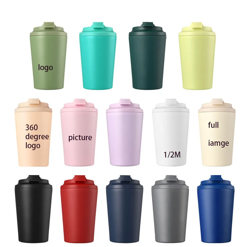 Custom Logo Picture 1/2 M 12oz Thermal Mug Saudi Half M Stainless Steel Insulated Coffee Cup Vacuum Thermos Travel Mug