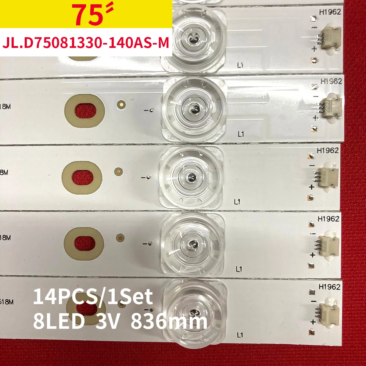 

LED Backlight strip 8 lamp for JL.D75081330-140AS-M JL.D75081330-235AS-M 75UHD520 TQLED75PR001 V750DK2-Q01 G750QD1DK2-6